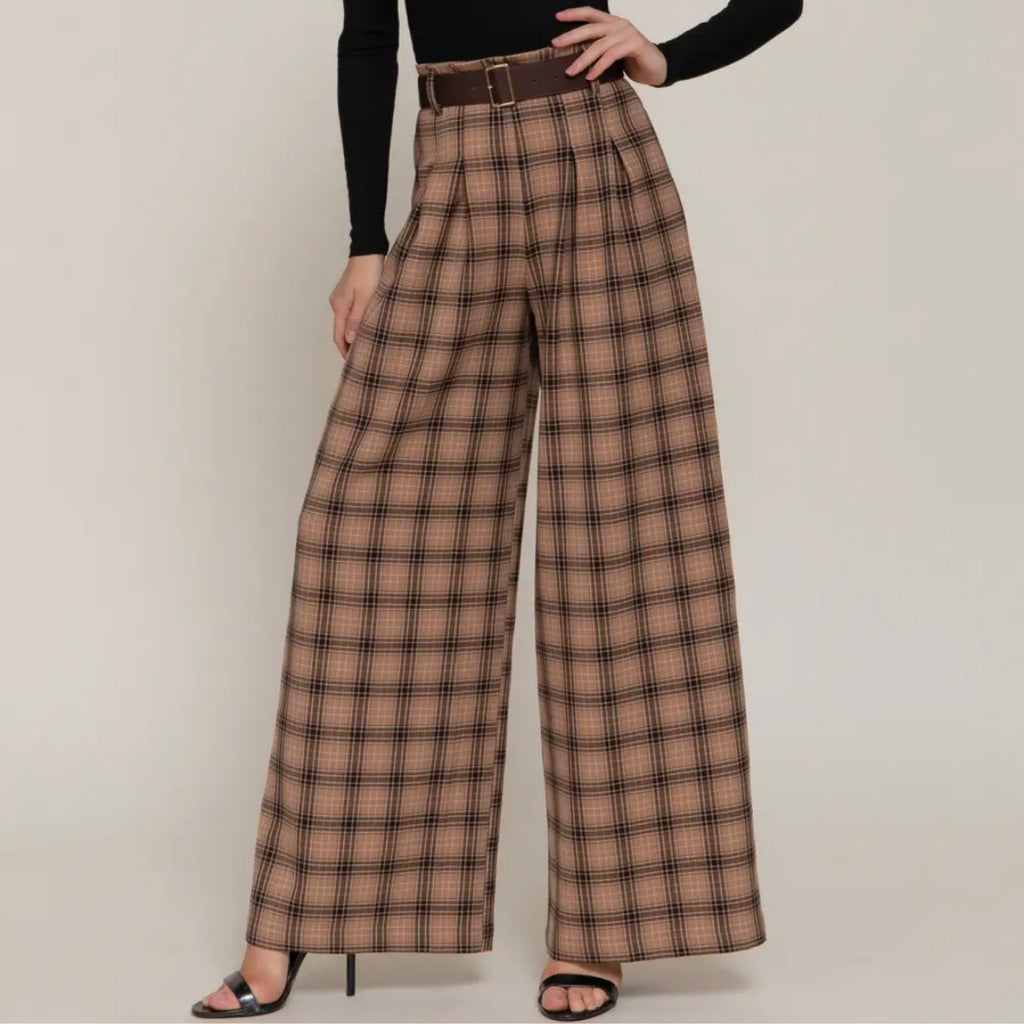 358 Rory Plaid Wide Leg Pant