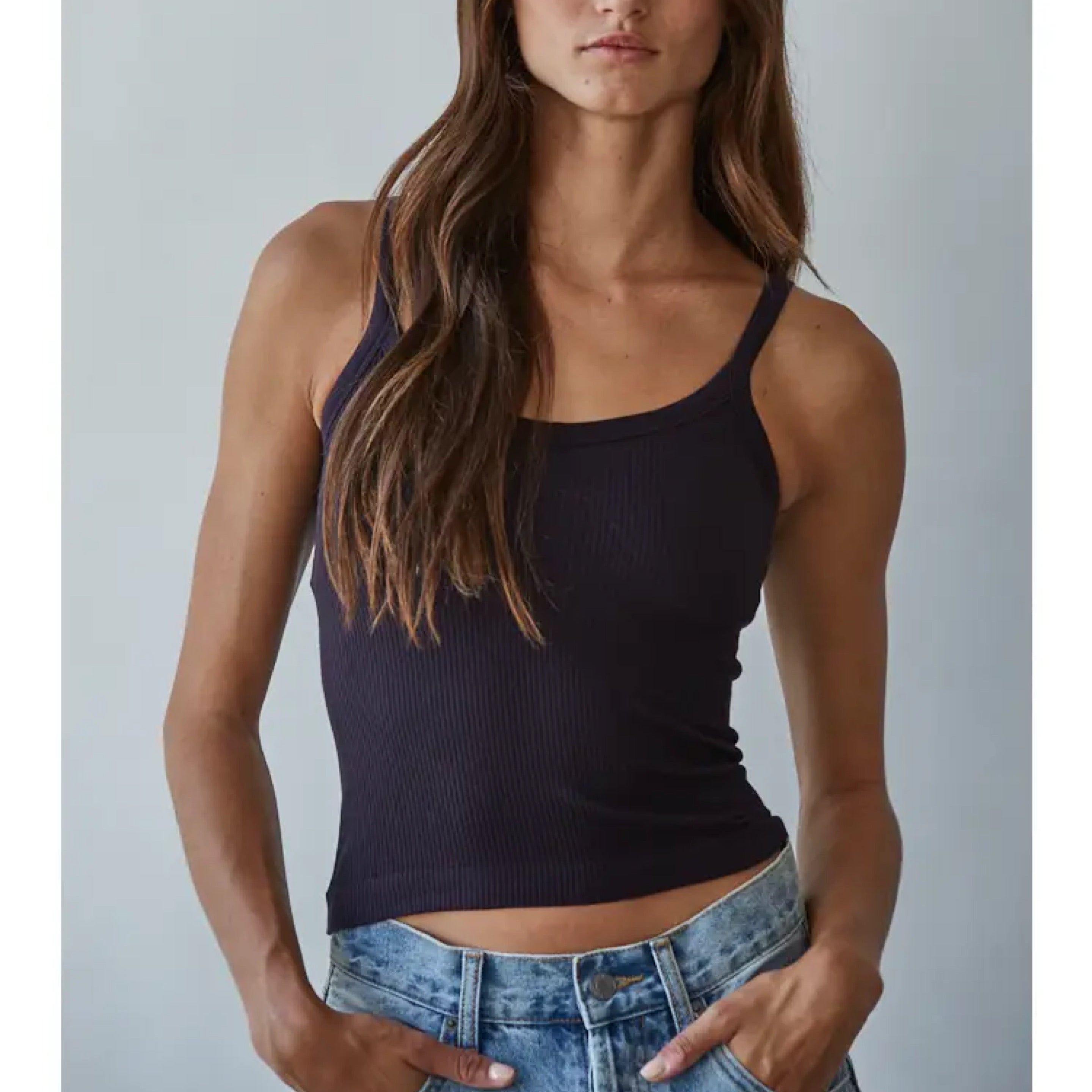 306 Seamless Ribbed Tank with Inner Padded Lining