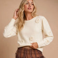 406 Pearl Floral Sweater