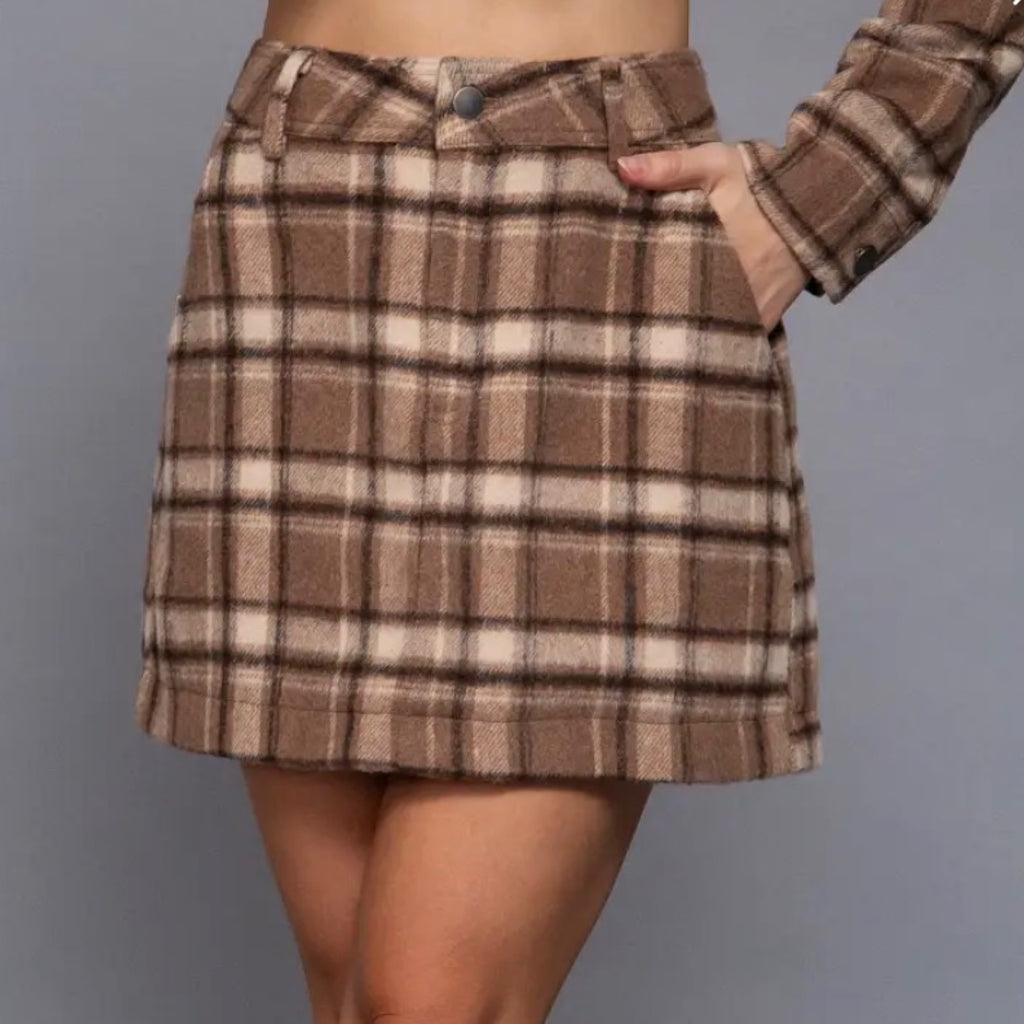 398 Rory Plaid Skirt