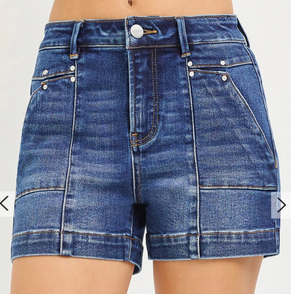 291 Dark Wash Risen Shorts