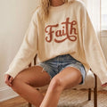 411 Faith Embroidered Sweater
