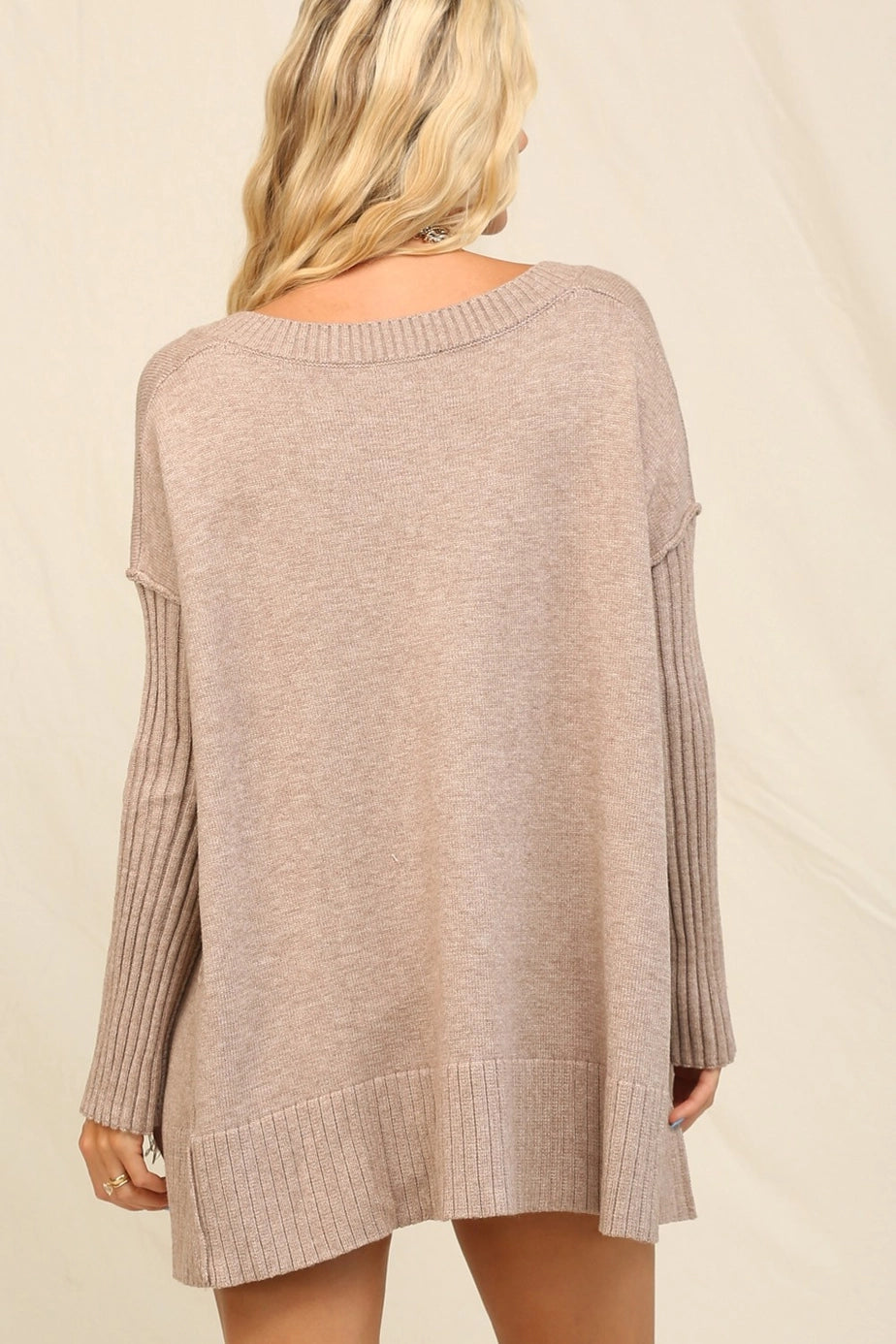 101 Boho Style Oversized V-Neck Tunic Top