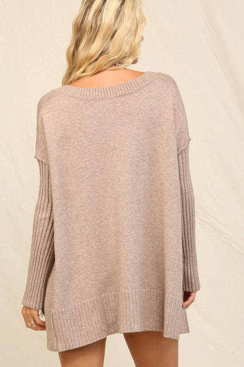 101 Boho Style Oversized V-Neck Tunic Top