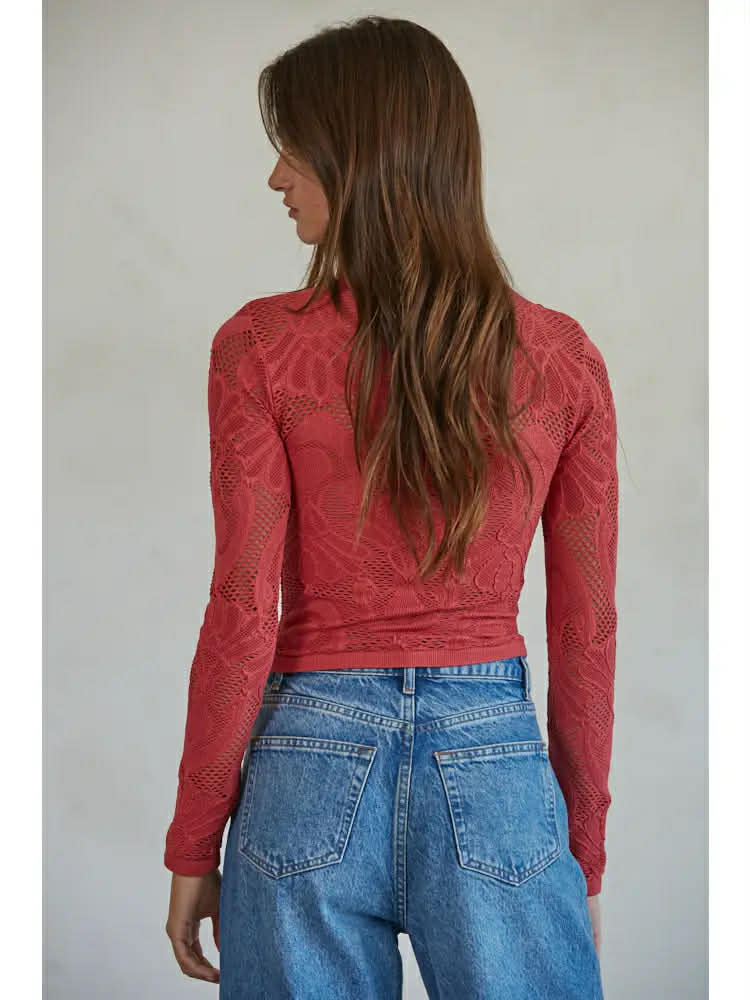 25 Lace Elegance Long Sleeve Top