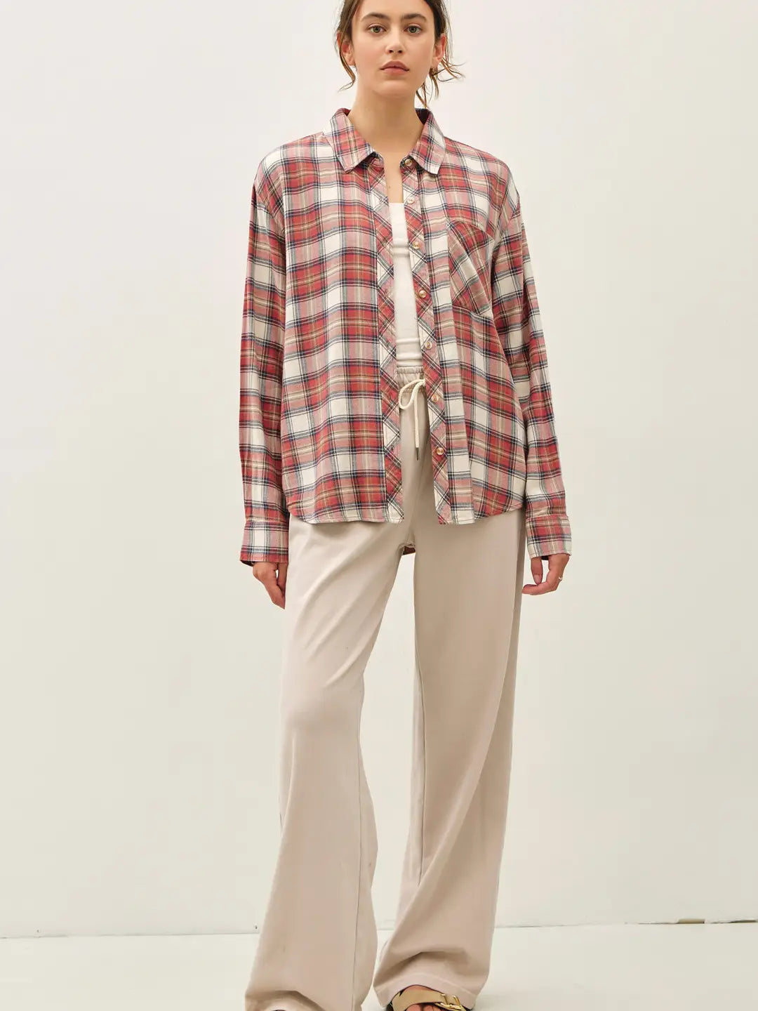 325 Rosewood Plaid Flannel