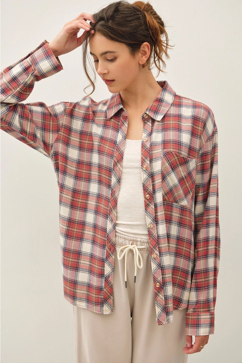 325 Rosewood Plaid Flannel