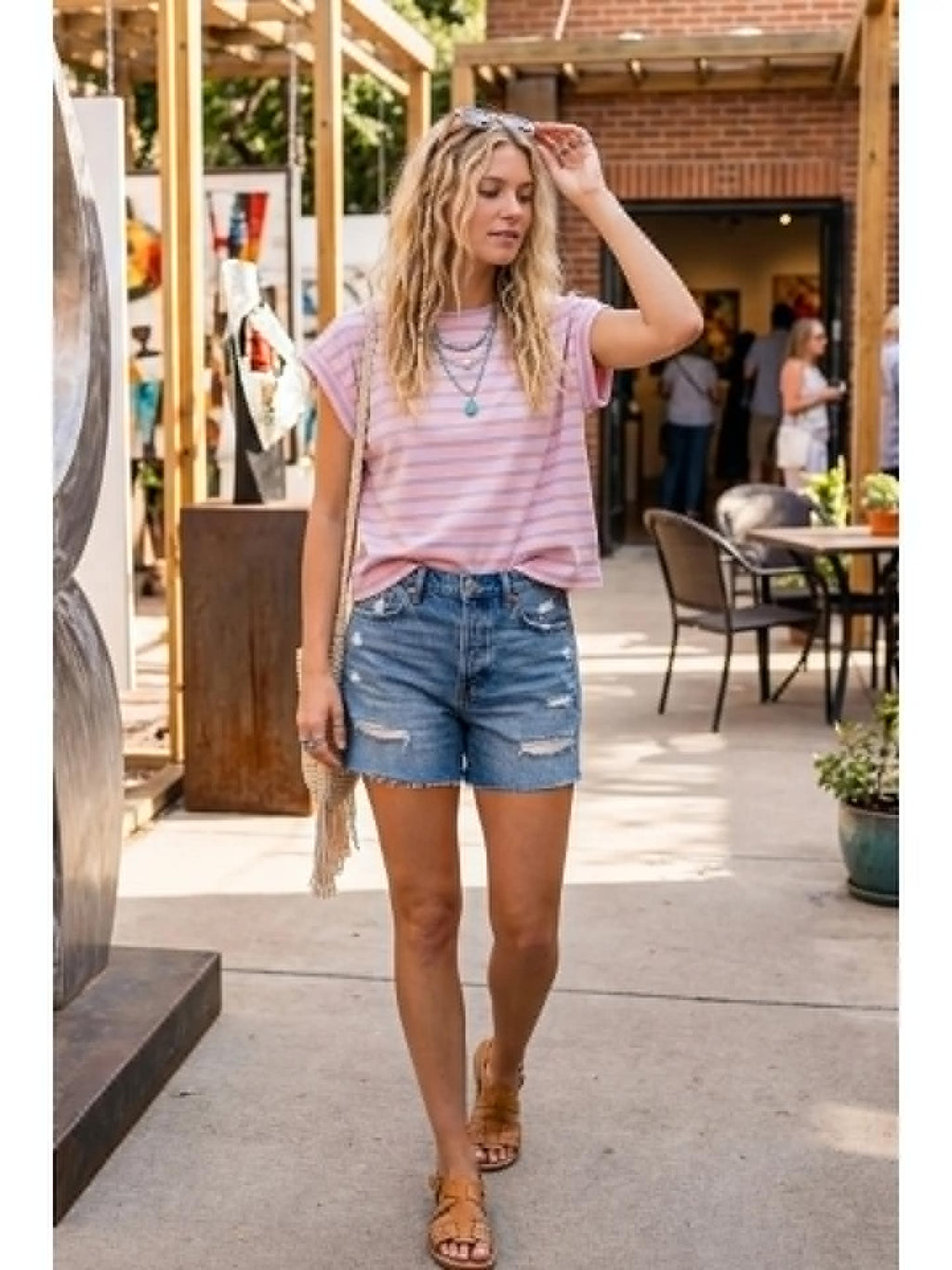 283 Striped Relaxed Fit Top