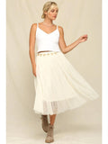 Sheer Mesh Layered Midi Skirt 08