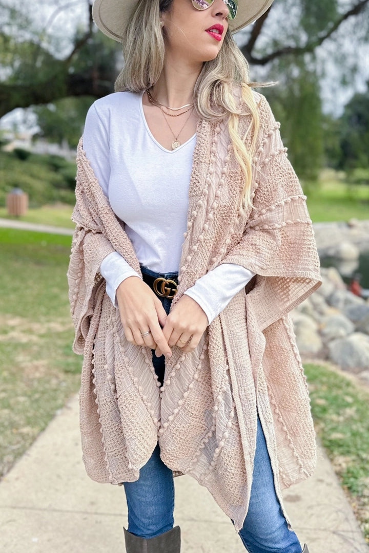 156 Soft Detail Nude Kimono