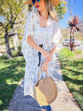 155 Ivory Floral Printed Kimono