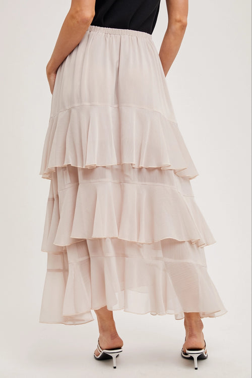 161 Ruffle Maxi Skirt