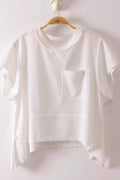 235 Flared Hem Waffle Knit Top