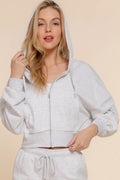 109 Cozy Chic French Terry Zip Up Hoodie